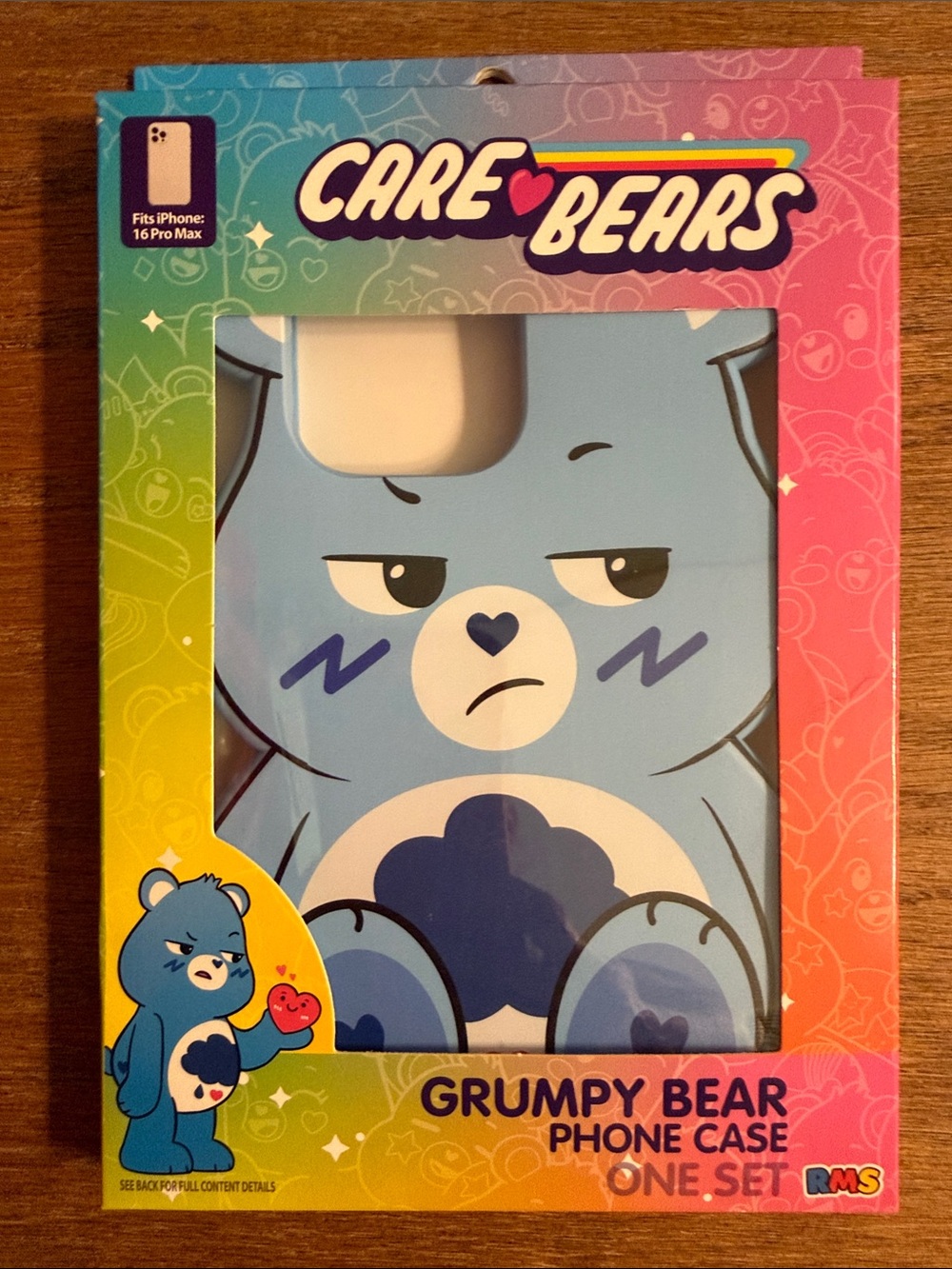 Care Bears Grumpy Bear Blue Phone Case - Bold Blue Graphic IPhone 16 Pro Max